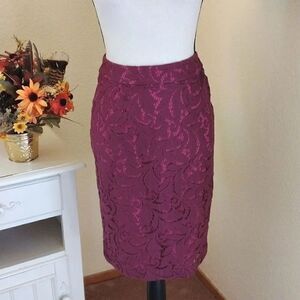 CAbi Plumberry' Lace Skirt